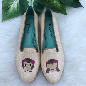 Blue Bird Shoes Straw Monkey Loafers 7 